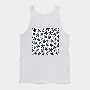 Blue flowers  pattern Tank Top